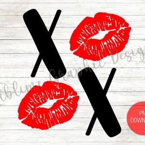 XOXO Sublimation PNG | Lips Valentine Sublimation png | Valentine Sublimation Design | Valentines XOXO png | Hugs And Kisses png