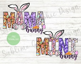 Easter Mama And Mini PNG | Mama Bunny Easter PNG | Easter Mama PNG | Easter Sublimation Png | Easter Bunny Png | Mini Bunny Easter Png