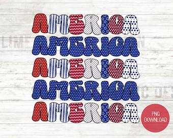 Retro 4th of July PNG For Sublimation | America PNG For Shirts | Red White And Blue PNG Sublimation | Patriotic America png |4th of July png