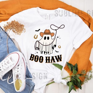 Boo Haw PNG | Ghost PNG | Halloween PNG | Funny Halloween Cowboy Png | Cowboy Ghost Png | Cowboy Hat Ghost Png | Halloween Cowgirl Png