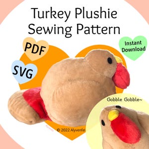 Wzór do szycia pluszowego indyka (PDF, SVG) i instrukcja