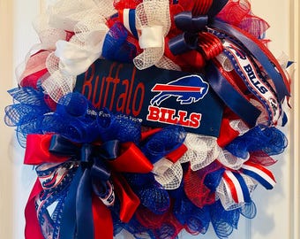 Buffalo Bills Wreath: AFC Champions, NFL Sports Decor