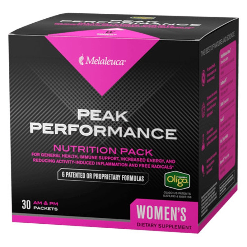 Melaleuca Peak Performance Nutrition Pack, Women's Formula, 30 AM & PM
