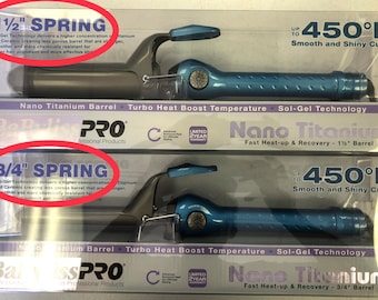 BaByliss PRO NANO Titanium 3/4 or 1 1/2"  Spring Up To 450F