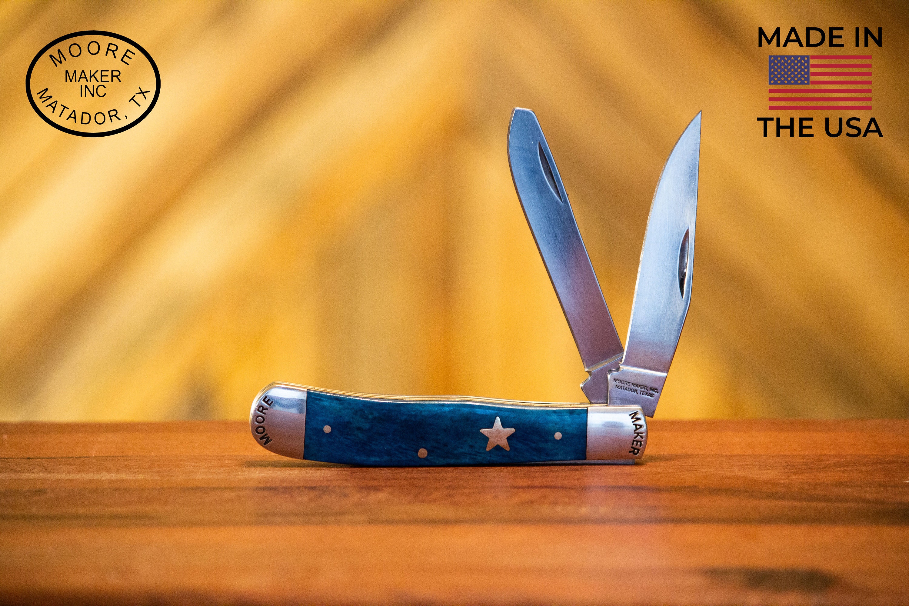 Custom Texas Pocket Knife Moore Maker, Groomsman, Engraved