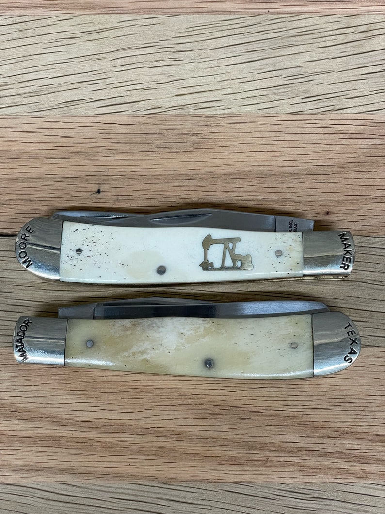 Custom Oil Pump Pocket Knife Moore Maker, Groomsman, Engraved