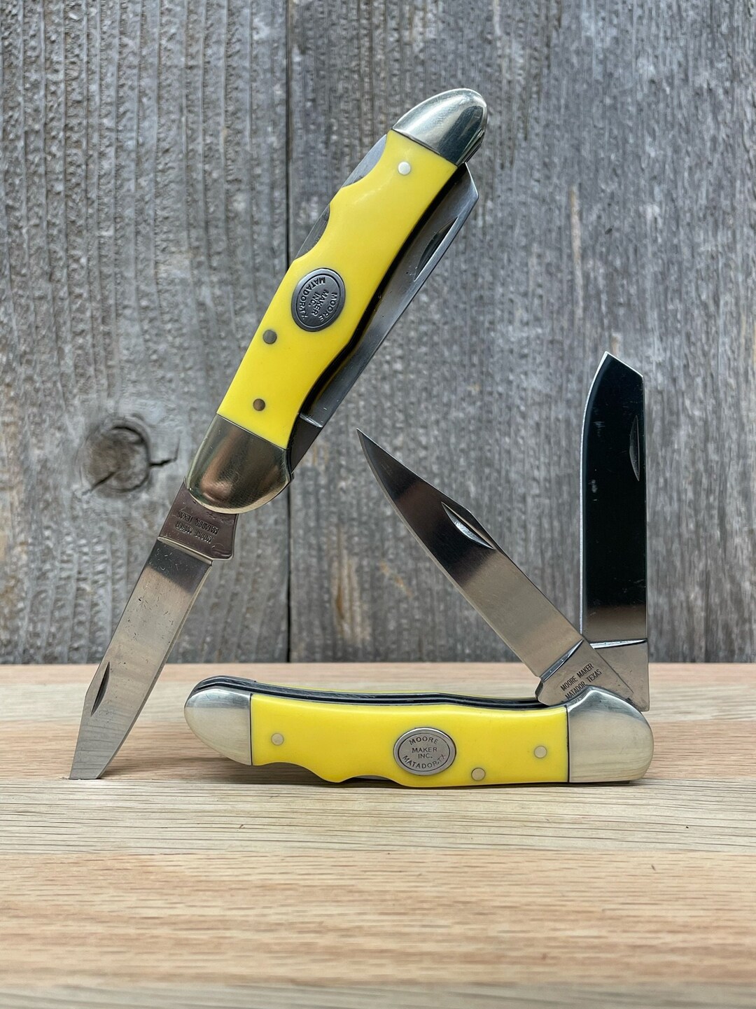 Custom 2 Blade Double Lock Back Pocket Knife - Moore Maker