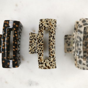 Dotted spotted approx. 7.5 cm medium hair clip | Hair clip | Animal print animal pattern