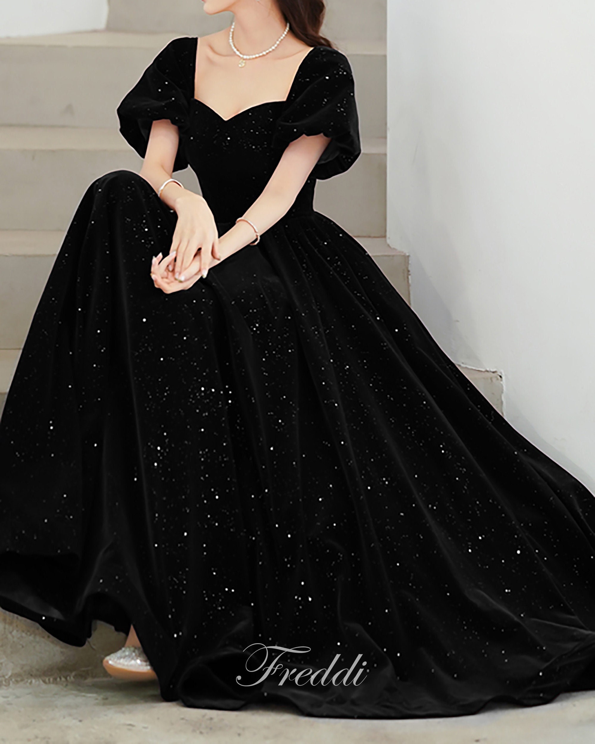 Elegant Black Dress - Etsy