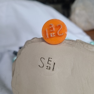 Custom Initial Stamp, Custom Pottery Clay Stamps, Polymer Clay Tools, Pottery Gift, Gift for Ceramicist, Pottery Tools, Soap Decor