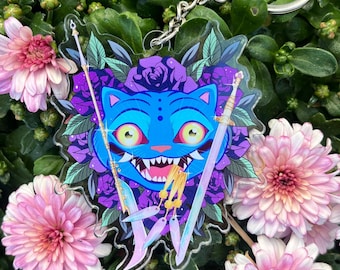 Derpy Tiger Acrylic Keychain Kpop Demon Hunters