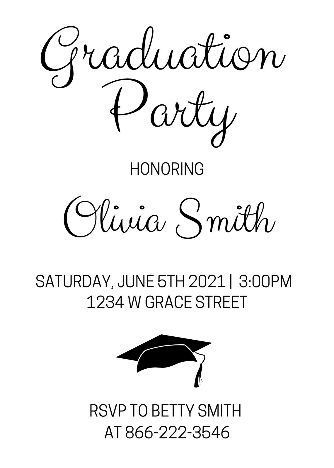 Graduation Party Invitation, Graduation Party, Graduation Invitation