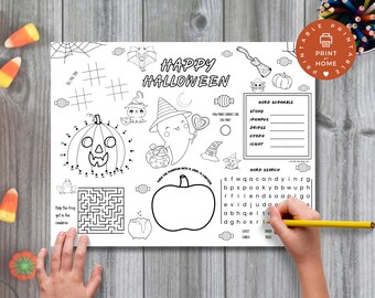 Nappe à Colorier Géante Halloween (183 X 79 Cm) - Pour Fête D'enfants, Activité Maternelle, Dessin Sans Dégâts
