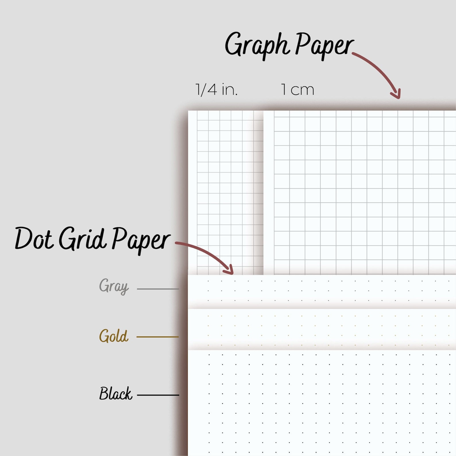 Printable Paper | Lined | Graph | Dot Grid | 9 Paper Bundle - Etsy