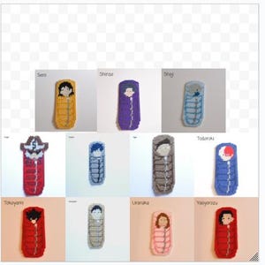 MHA Sleepingbag Character Bookmark Needlepoint Listing Three