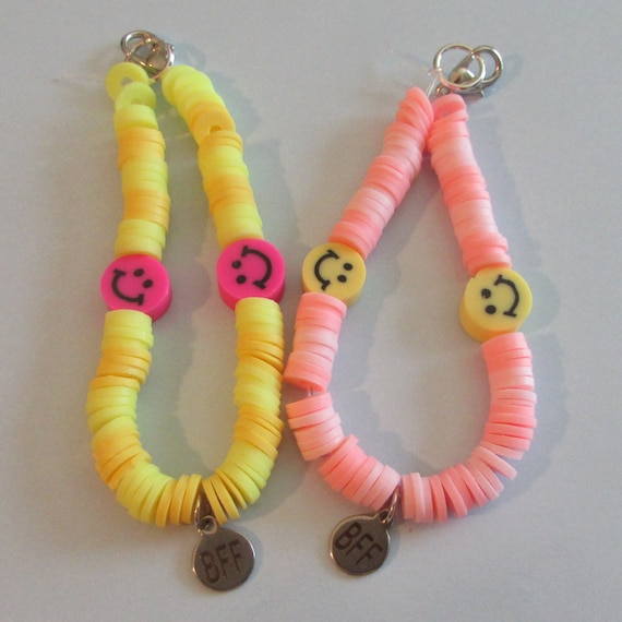 Kid Inch Clay Bead Friendship Bracelet With Charm Set