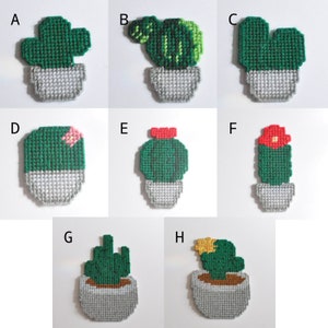 Cactus Pin/Magnet Needlepoint Listing Two