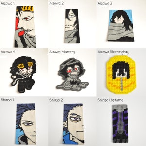 MHA Aizawa and Shinso Small and Extra Large Bookmark Needlepoint