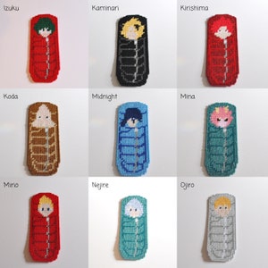 MHA Sleepingbag Character Bookmark Needlepoint Listing Two