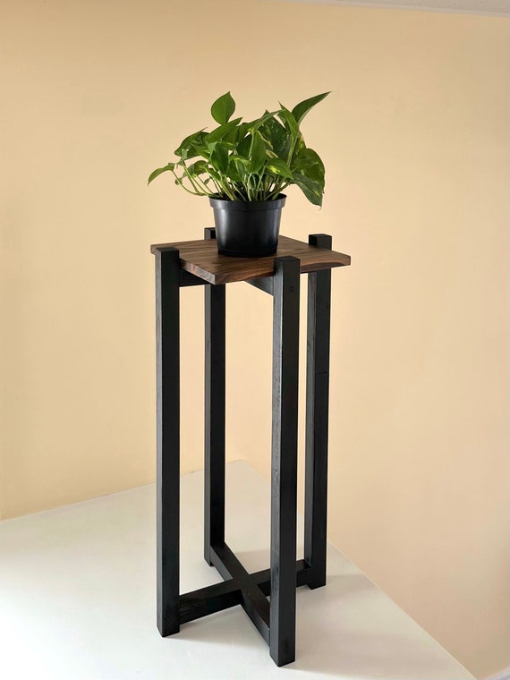 Wooden Pot Stand Flower Pot Stand Modern Pot Stand Flower Etsy