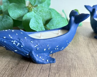 ホエールセメントポットキャンドル ブラックシーセント 4オンス ソイワックス ハンドメイド 沿岸