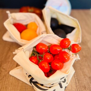 Cotton Reusable Grocery Bags Set: Eco-Friendly Produce Pouches