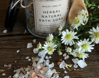 Kamille-lavendelbadzout: aromatherapie kruidenbad (9 oz)