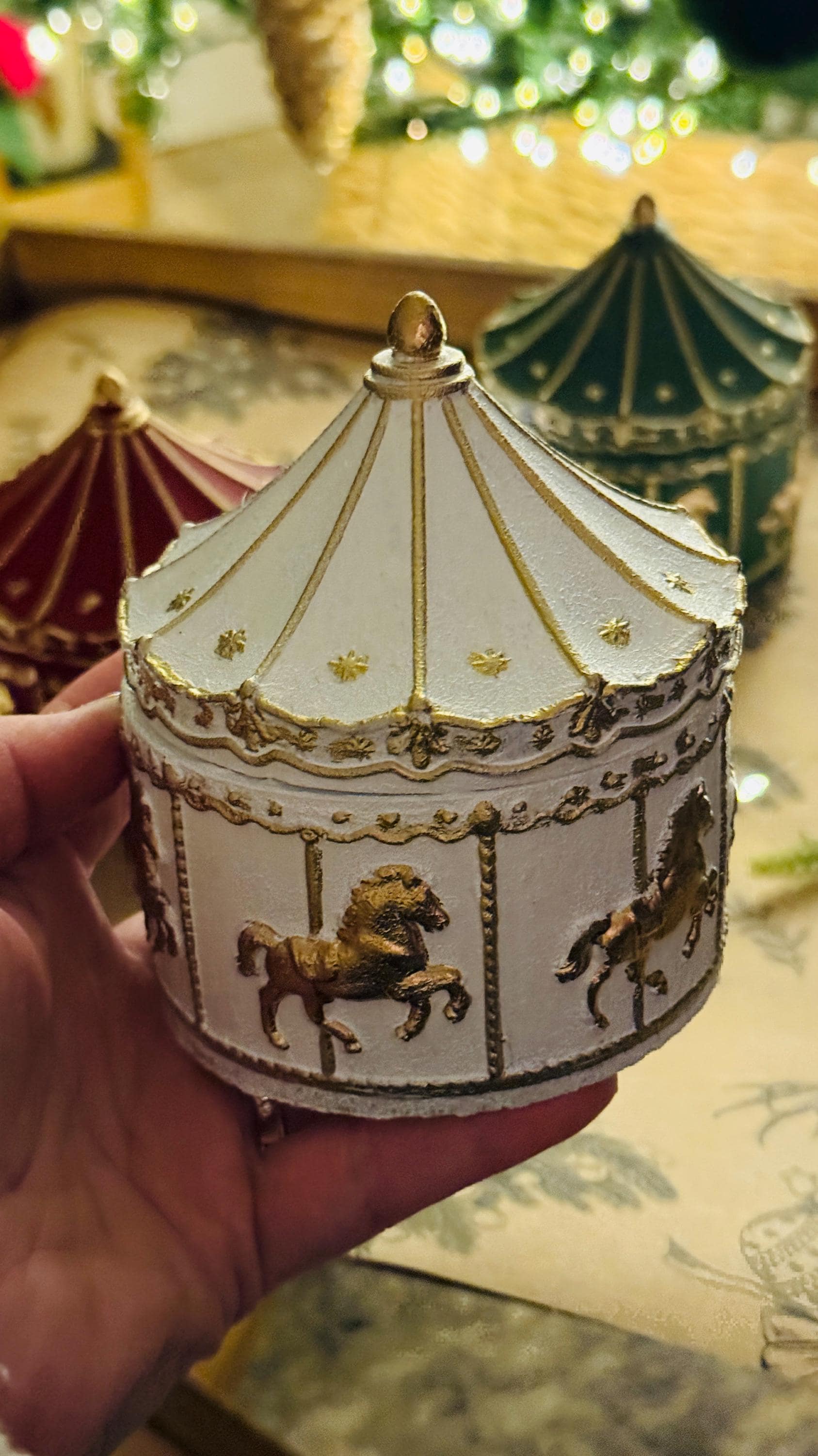 Handmade Carousel Christmas Candle • 6 Oz Soy Wax, Wooden Wick - Etsy UK