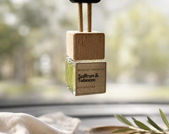 Hanging Car Diffuser: Rose Quartz Rear View Mirror Charm