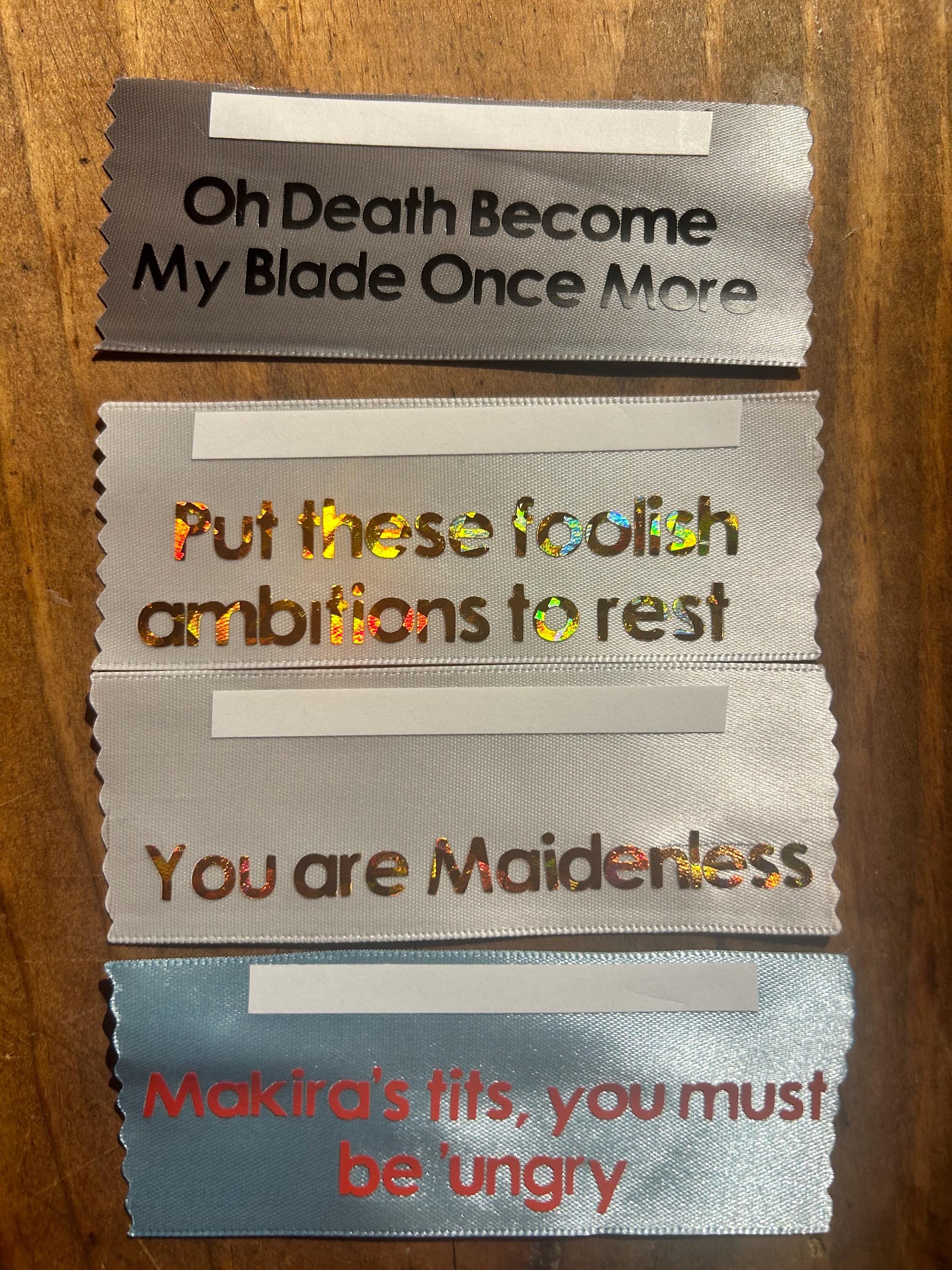 100 Handmade Convention Ribbons: Random Quotes, Anime Designs - Etsy