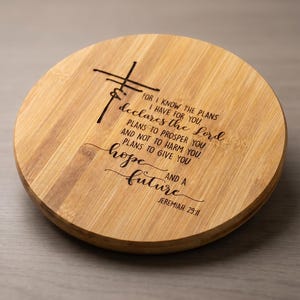 Bible Verse Lazy Susan | Christian Kitchen Dining Decor Gift