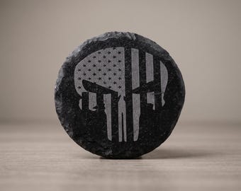 2nd Amendment Slate Coaster | Punisher We the People Gift
