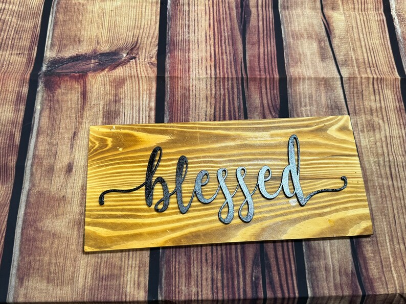 Wooden Sign With Laser Cut Letters Inspirational Sign Etsy