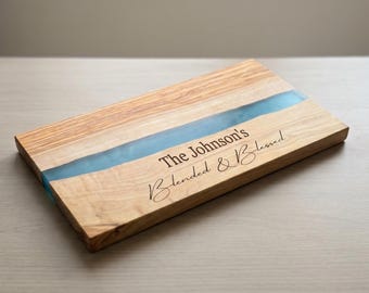 Olive Wood Cutting Board | Resin River Personalized Gift
