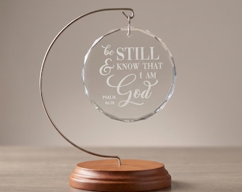 Bible Verse Ornament | Personalized Christian Glass Gift