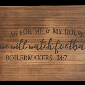 Fußball Holzschild Purdue Kesselmacher Team Name Dekor Individuelles Wohnkultur Geschenk für Fußballfan Mancave Zeichen Wandkunst Spieltag Geschenk Bar