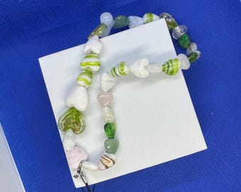 Chunky Heart Beaded Phone Wristlet - Y2K Kawaii Accessory