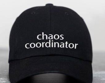 Chaos Coordinator Embroidered Hat, Funny Teacher Gift