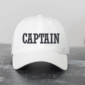 Captain Embroidered Hat, Unstructured Cap