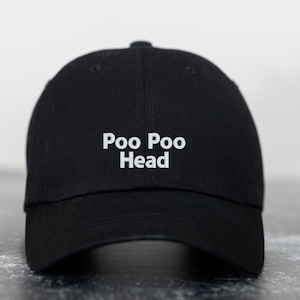 Poo Poo Head Embroidered Hat, Funny Adjustable Hat