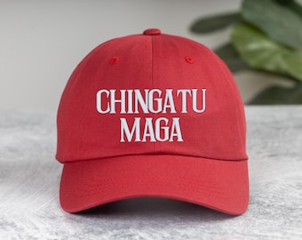 Chinga Tu Maga Bestickter Hut, Anti MAGA Baseballkappe, Chingatumaga Dad Hut, stolze Einwanderungsschutzkappe