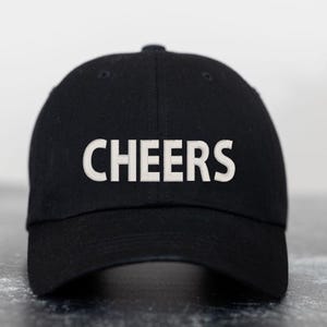 Czapka z haftem Cheers, czapka na przyjęcia i specjalne okazje, zabawny pomysł na prezent, regulowana czapka na każdą okazję