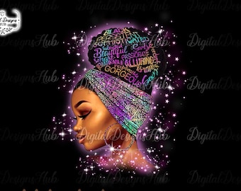 Black Women Strong PNG File, Black Queen PNG Printable, Black Girl You Are Beautiful Png, Melanin png, Black Girl Art Sublimation PNG