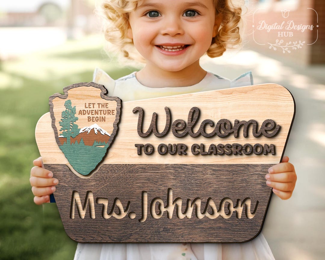 Custom Teacher Door Sign Gifts, Personalized Teacher Door Hanger ...