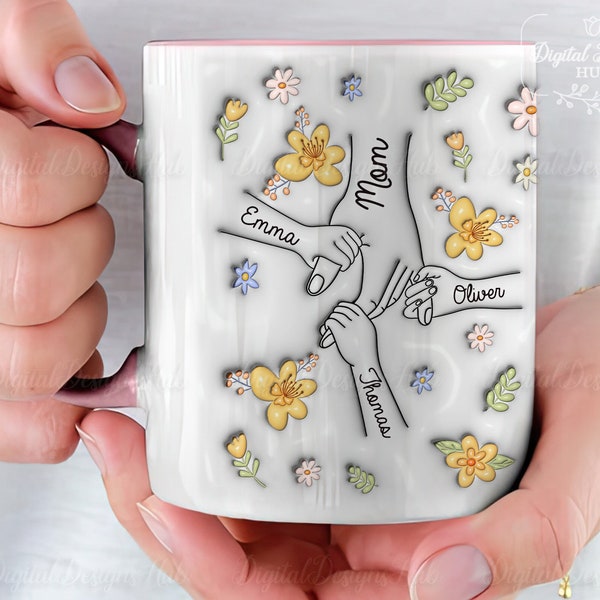 Stronger Together, Forever - Family Personalized Custom 3D Inflated Effect Printed Full-Print Jewelry Dish - Mother's Day, Gift For Mom, Grandma