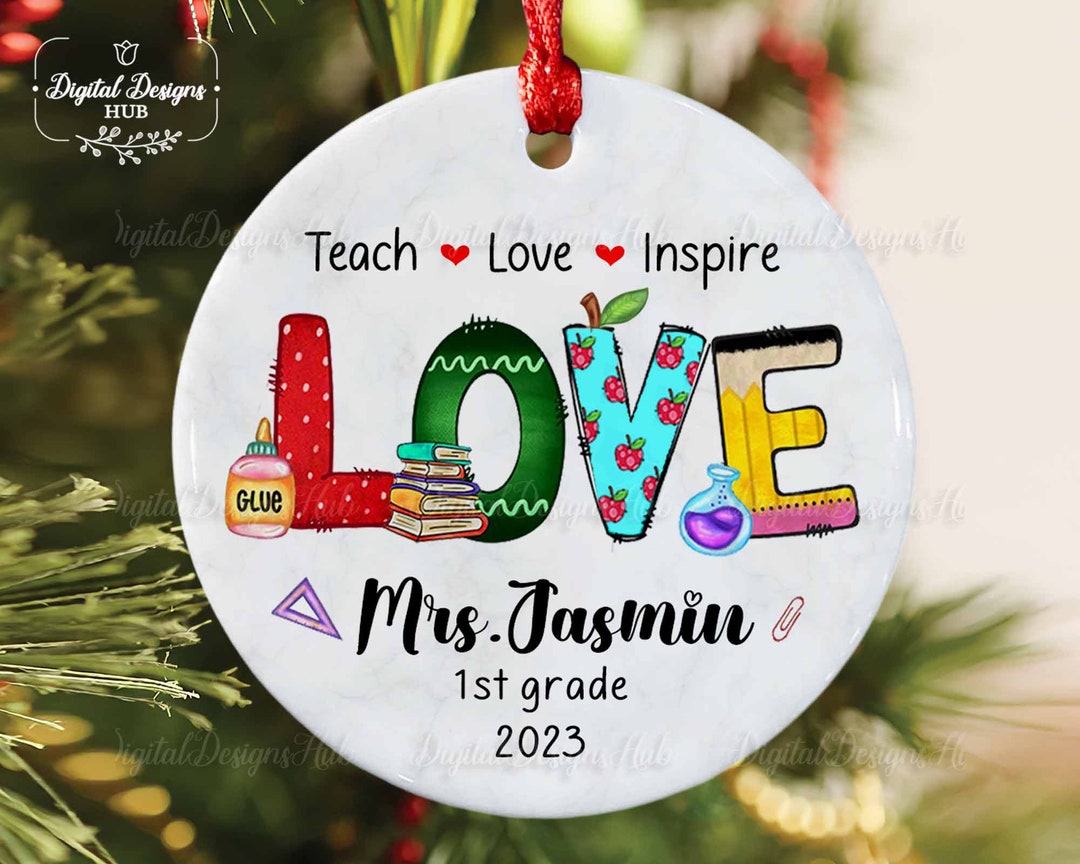 Teacher Gift Ornament Teacher Ornament Teacher of the Year Etsy
