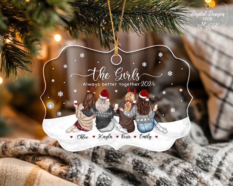 Personalized Bestie Ornament 2024, the Girls Always Better Together