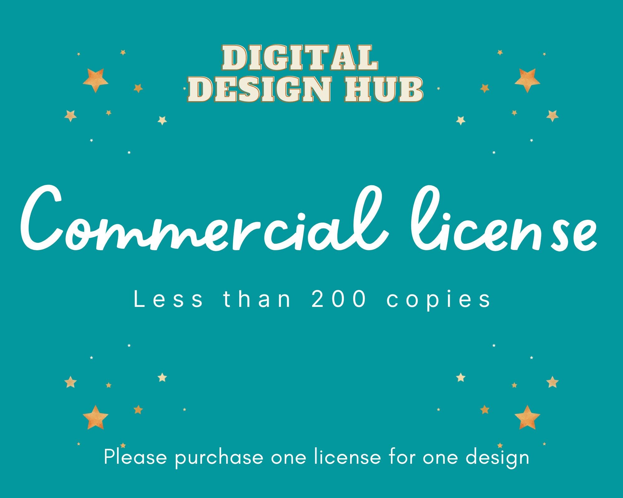 Commercial License, Commercial License Design, Commercial Use, Limited  Commercial License - Single Product - Etsy