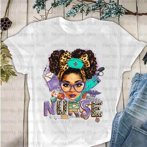 Black Girl Nurse Png Digital Files, Afro Girl Clipart Instant Download ...