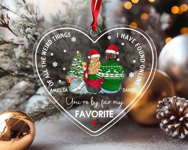 Personalized Couple Christmas Ornament 2024, of All the Weird Things I